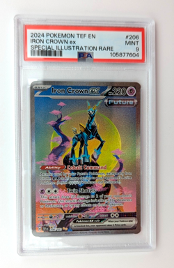 2024 Iron Crown EX 206/162 Special Illustration Pokemon Temporal Forces PSA 9 - Image 2
