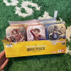One Piece DISPLAY 12x Mini Tin Pack Set VOL. 2 TS-02 TS02 English FULL CASE - Image 1
