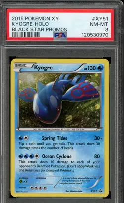 2015 Pokemon Kyogre #XY51 PSA 8 NM-MT Holo XY Cosmos Black Star Promo - Image 1