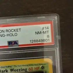 2000 Pokemon 1st Edition Team Rocket Dark Weezing Holo | PSA 8 - Image 2