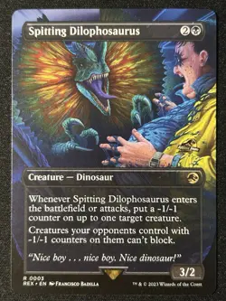 Spitting Dilophosaurus (Borderless) Universes Beyond: Jurassic World NM - Image 1