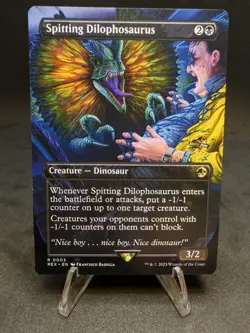 Spitting Dilophosaurus (Borderless) Universes Beyond: Jurassic World NM - Image 1