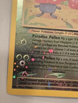 Pokemon TCG Southern Islands Vileplume #17/18 Reverse Holographic card Swirl - Image 2