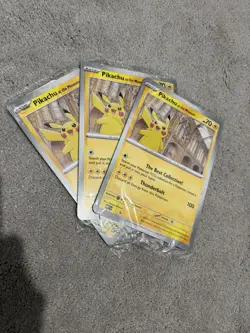 Pokemon Pikachu At The Museum x Natural History London Jumbo Card - Sealed x3 - Image 1
