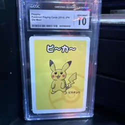 Pikachu Pokemon Playing Card 2019 Jpn Old Maid Cgc Gem Mint 10 - Image 1