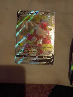 Rillaboom V SV105/SV122 Shining Fates: Shiny Vault Holo Pokemon Card Near Mint - Image 1