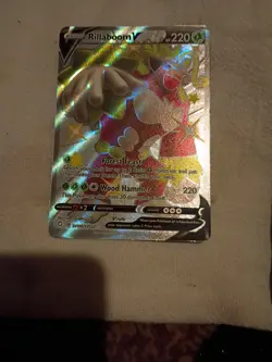 Rillaboom V SV105/SV122 Shining Fates: Shiny Vault Holo Pokemon Card Near Mint - Image 2