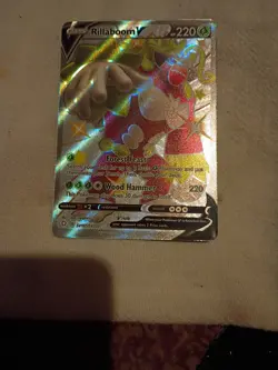 Rillaboom V SV105/SV122 Shining Fates: Shiny Vault Holo Pokemon Card Near Mint - Image 3