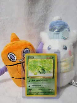 LP Oddish [1st Edition] Gray Stamp Error #63 Pokemon Team Rocket - Image 1