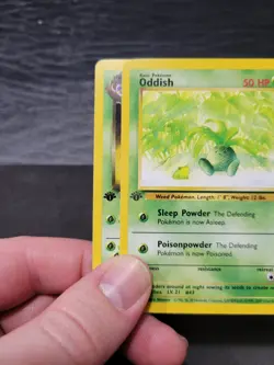 LP Oddish [1st Edition] Gray Stamp Error #63 Pokemon Team Rocket - Image 4