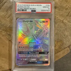 Pokemon Dialga GX 164/156 Full Art Secret 2018 Ultra Prism GEM MINT PSA 10 - Image 1