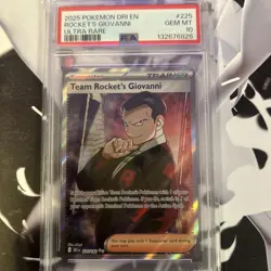 PSA 10 Team Rocket's Giovanni 225/182 Pokemon Destined Rivals Full Art - Image 1