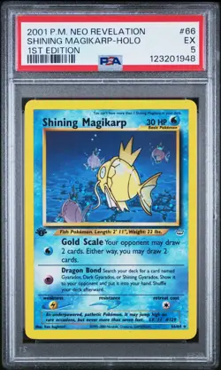 1st Edition Shining Magikarp Holo 66/64 - Neo Revelation - PSA 5 EX - Image 3