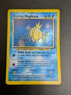 Pokemon Card Shining Magikarp Holo Neo Revelation ENG 66/64 Secret Rare Vintage - Image 1