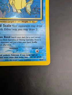 Pokemon Card Shining Magikarp Holo Neo Revelation ENG 66/64 Secret Rare Vintage - Image 5