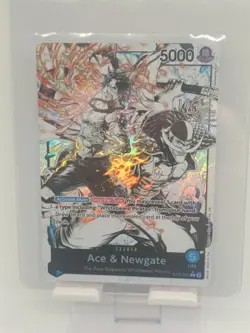 One Piece TCG Ace & Newgate Parallel ST22-001 NM Leader Alternate Art Near Mint - Image 1