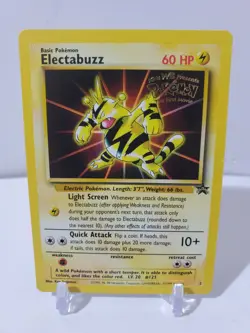 1999 Pokemon TCG WOTC First Movie Gold Foil Black Star Promo #2 Electabuzz Card - Image 1