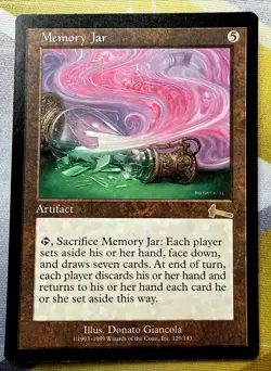 Memory Jar #129/143 - USG - Rare - Magic the Gathering - Vintage WOTC 1999!! - Image 1