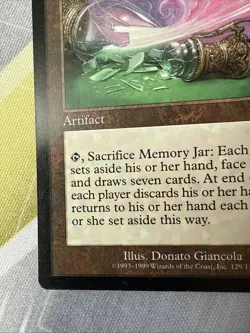 Memory Jar #129/143 - USG - Rare - Magic the Gathering - Vintage WOTC 1999!! - Image 4