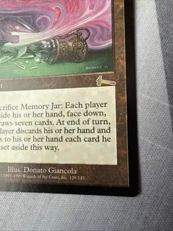 Memory Jar #129/143 - USG - Rare - Magic the Gathering - Vintage WOTC 1999!! - Image 5