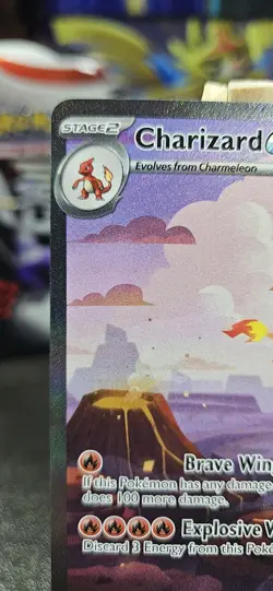 Charizard EX 199/165 NM/M Full Art Scarlet & Violet 151 Pokemon TCG Card - Image 5