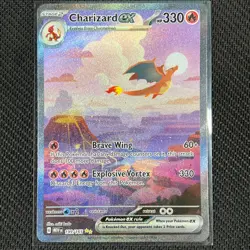 Charizard ex 199/165 SIR Pokemon Card English Scarlet & Violet 151 TCG CCG - Image 1