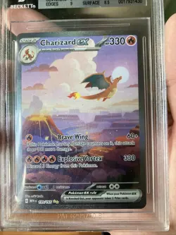 Pokemon TCG Charizard EX SIR Scarlet & Violet 151 Card 199/165 BGS 9 MINT - Image 2