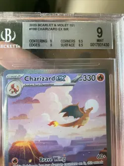 Pokemon TCG Charizard EX SIR Scarlet & Violet 151 Card 199/165 BGS 9 MINT - Image 5