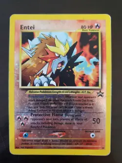Pokemon Entei Black Star Promos #34 Reverse Holo (Damaged) - Image 1