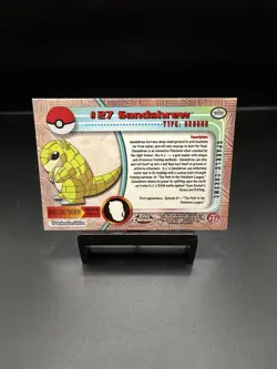 2000 Topps Chrome Pokemon Series 1 Sparkle Sandshrew #27 - Image 2