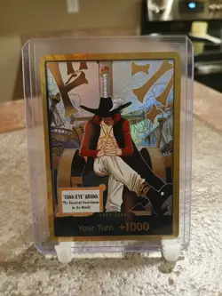One Piece TCG Dracule Mihawk Gold Don!! OP14 English The Azure Sea's Seven (DON) - Image 1