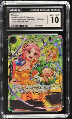 Rebecca #OP05-091 Japanese 2025 One Piece Premium PRB-02 CGC 10 Gem Mint A3 - Image 1