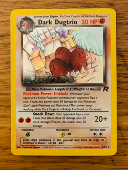 Dark Dugtrio (6/82) Holo Team Rocket Pokemon Card! FAST & FREE P&P! - Image 1