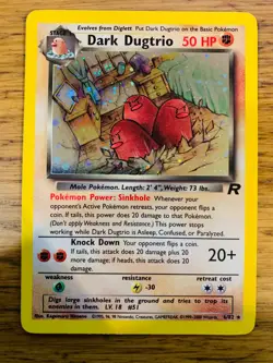 Dark Dugtrio (6/82) Holo Team Rocket Pokemon Card! FAST & FREE P&P! - Image 2