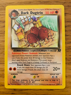 Dark Dugtrio (23/82) Non Holo Team Rocket Set Rare Pokemon Card! FREE P&P! - Image 3