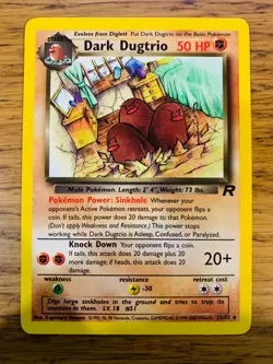 Dark Dugtrio (23/82) Non Holo Team Rocket Set Rare Pokemon Card! FREE P&P! - Image 4