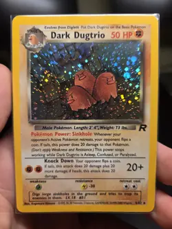 Dark Dugtrio 6/82 HOLO Rare Team Rocket WOTC 2000 Pokemon Card Near Mint - Image 3