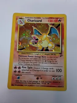 Charizard 004/130 Base Set 2 Holo - Heavily Played - Vintage WOTC Pokemon TCG - Image 1