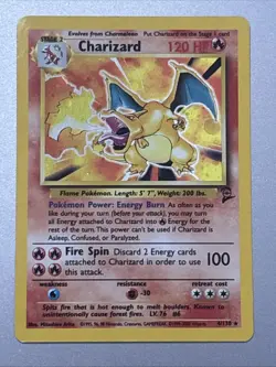 Pokemon TCG Charizard 004/130 Base Set 2 Unlimited Holo Rare LP - Image 1