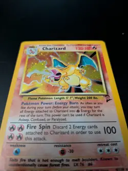 Pokemon TCG Charizard Base Set 2 004/130 120 HP Holo Rare Holo English - Image 4