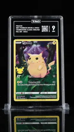 TAG 9 Pikachu 2021 Pokemon Celebrations Classic #5/25 Full Art - Image 1