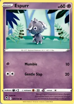Espurr 081/195 SWSH12: Silver Tempest Pokemon Card TCG - Image 1