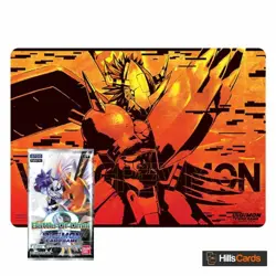 Digimon Wargreymon Play-mat PB-03 & Battle of Omni BT05 Booster Pack | Card Game - Image 1