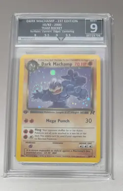 Dark Machamp 10/62 1st Edition Year 2000 Team Rocket Get Graded 9 MINT Rare Card - Image 1