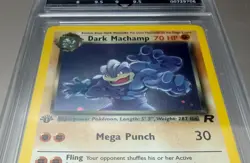 Dark Machamp 10/62 1st Edition Year 2000 Team Rocket Get Graded 9 MINT Rare Card - Image 3