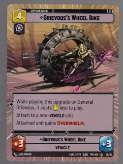 Star Wars Unlimited TotR Hyperspace OP Card 06/20 Grievous's Wheel Bike - Image 1