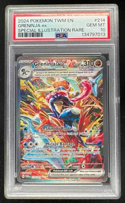 2024 Pokemon SV Twilight Masquerade - TWM EN #214/167 Greninja ex PSA 10 - Image 1
