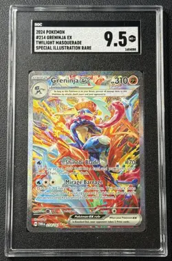 GRENINJA EX SGC 9.5 2024 POKEMON SV TWILIGHT MASQUERADE - TWM EN #214/167 SIR 88 - Image 1