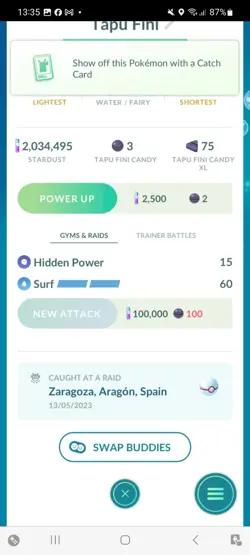 Pokemon Go Legendary Tapu Fini ( XXS ) - Image 2