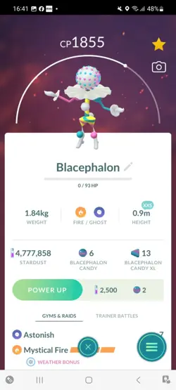 Pokemon Go Ultrabeast Blacephalon ( XXS ) - Image 1